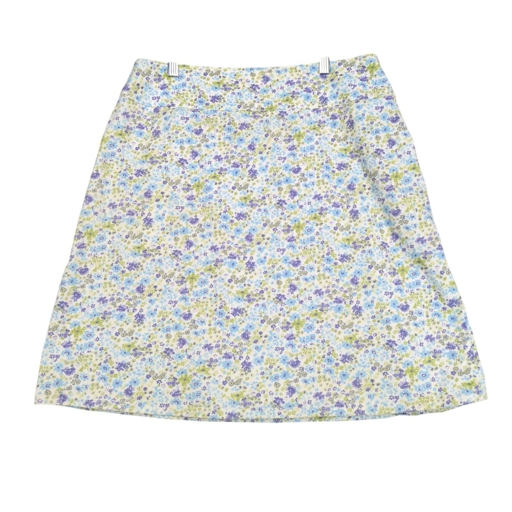 Chaus Liberty Floral A-Line Knee-Length Skirt Sz 8 Stretch 30x21" Cottage Garden